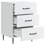 vidaXL Cabinet de chevet Blanc 43 x 41 x 66 5 cm Bois d'ingénierie