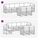 vidaXL Ensemble de canapés d'extérieur 8 pc Naturel et Anthracite