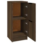 vidaXL Buffets 2 Pièces chêne marron 30x30x70 cm Bois d'ingénierie