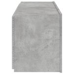 vidaXL Meuble TV mural avec lumières LED gris béton 100x35x41 cm