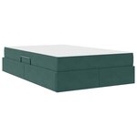 vidaXL Lit avec rangement et matelas Vert foncé 120 x 200 cm Velours