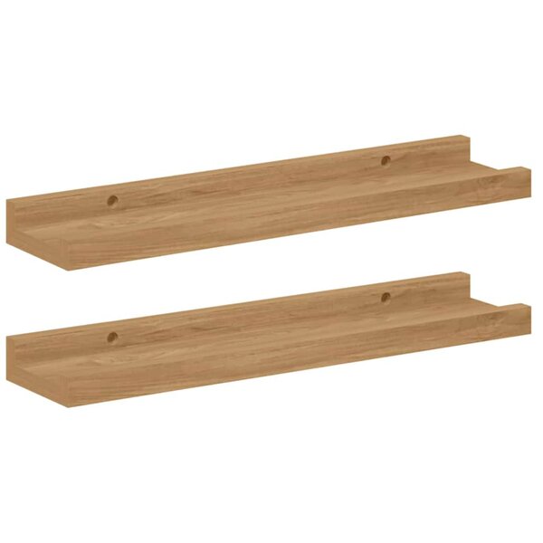 vidaXL Étagère Murale 2 Pièces Marron 40 x 9 x 3 cm Bois d'ingénierie