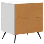 vidaXL Cabinet de chevet Blanc 43 x 34 5 x 47 5 cm Bois d'ingénierie