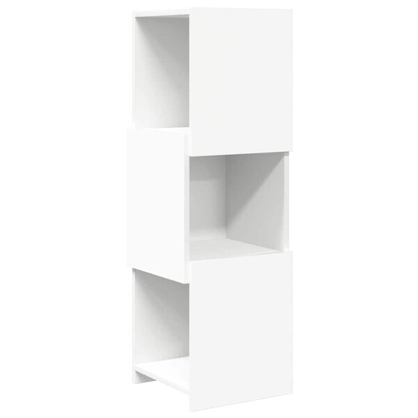 vidaXL Meuble d'angle Blanc 30 5x30x95cm Bois d'ingénierie