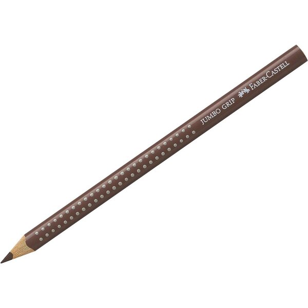 Crayons de couleur JUMBO GRIP  Van Dyke marron FABER-CASTELL
