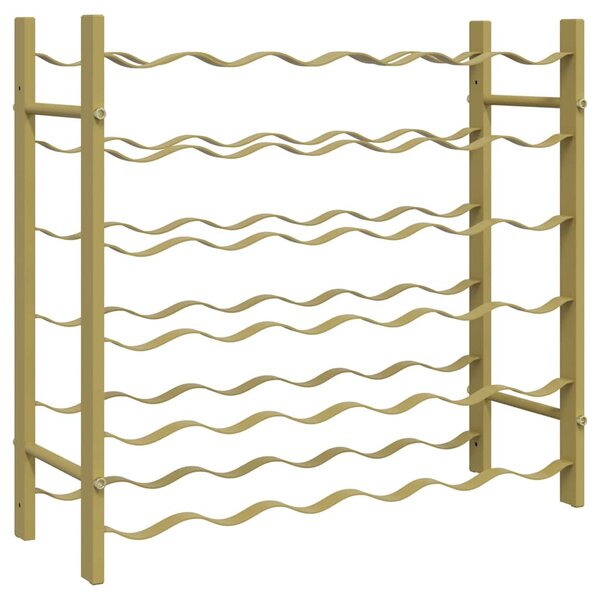 vidaXL Casier à bouteilles pour 36 bouteilles Doré Métal