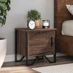 vidaXL Tables de chevet 2Pièces chêne marron 40x30x40cm bois d'ingénierie