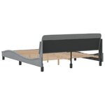 vidaXL Cadre de lit Dover gris clair 160x200 cm tissu