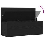 Coffre de rangement vidaXL en chêne noir 102x35x35 cm  en bois d'ingénierie