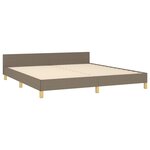 vidaXL Cadre de lit sans matelas taupe 180x200 cm tissu