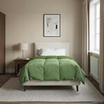 vidaXL Duvet d'été simple Matelassé Vert 135 x 200 cm Microfibre