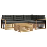 vidaXL Ensemble de canapés d'extérieur 6 pc Blanc et anthracite