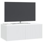 vidaXL Meuble TV mural Blanc 78 5 x 41 x 30 cm Bois d'ingénierie