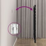 vidaXL Tête de lit murale Noir 126x3x91 5 cm Bois massif de pin