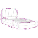 vidaXL Lit avec matelas Hanko noir 100x200 cm velours
