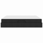vidaXL Lit avec rangement et matelas Noir 180 x 200 cm Polyester