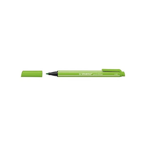 Stylo feutre pointMax pointe moyenne 0.8mm vert clair STABILO