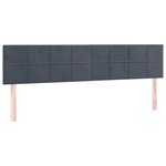 VidaXL Cadre de lit ottoman avec matelas gris foncé 180x200cm velours