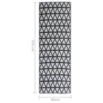 vidaXL Tapis d'extérieur ARAKIL Noir 80x250 cm PP