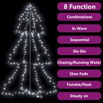 vidaXL Arbre de Noël cône 200 LED d'intérieur/d'extérieur 98x150 cm