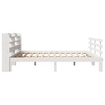 vidaXL Cadre de lit avec tête de lit sans matelas blanc 180x200 cm