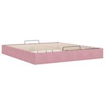 VidaXL Cadre de lit ottoman sans matelas rose 160x200 cm velours