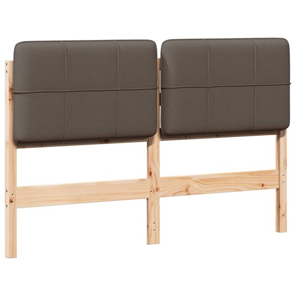 vidaXL Tête de lit capitonnée Marron et Taupe 160 cm Pin massif