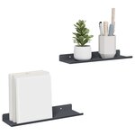 vidaXL Étagère flottante 2 pc Anthracite 30 x 9 x 2 5 cm Acier