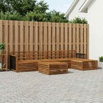 vidaXL Ensemble de canapés d'extérieur 6 pc Naturel