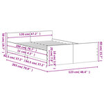 vidaXL Cadre de lit tête de lit et pied de lit sonoma gris 120x200 cm