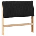 vidaXL Tête de lit capitonnée Noir 100 cm Pin massif