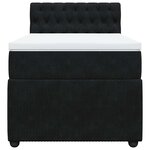 vidaXL Sommier à lattes de lit avec matelas Noir 100x200 cm Velours