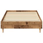 vidaXL Cadre de lit sans matelas vieux bois 75x190 cm bois ingénierie