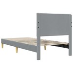 vidaXL Cadre de lit avec tête de lit Gris clair 90 x 200 cm Tissu