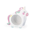 Tirelire Licorne blanche - Face transparente