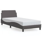 vidaXL Cadre de lit avec tête de lit Gris 80x200 cm Similicuir