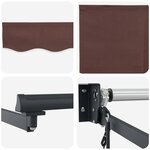vidaXL Auvent rétractable automatique marron 300x250 cm