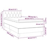 vidaXL Sommier à lattes de lit avec matelas et LED Vert foncé 80x200cm