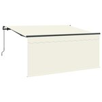 vidaXL Auvent Rétractable Crème 300 x 200 cm Polyester et Aluminium