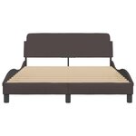 vidaXL Cadre de lit sans matelas marron foncé 140x200 cm tissu