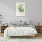 vidaXL Tables de chevet 2 Pièces Chêne marron Bois d'ingénierie