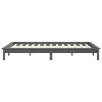 vidaXL Cadre de lit sans matelas gris 160x200 cm bois massif