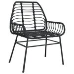 vidaXL Ensemble de salle à manger de jardin 7 pièces Rattan PE Noir