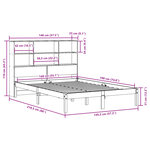 vidaXL Lit bibliothèque sans matelas 140x190 cm bois de pin massif