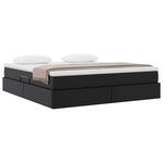 vidaXL Lit avec rangement et matelas Noir 160 x 200 cm Simili cuir