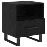 vidaXL Cabinet de chevet avec tiroir Chêne noir 40 x 35 x 47 5 cm