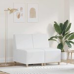 vidaXL Unité de Sofa Modulaire Sans Accoudoirs 2 Pièces Blanc