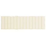 vidaXL Coussin de chaise longue crème 200x60x3 cm tissu oxford