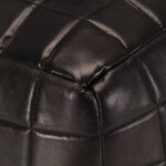 vidaXL Pouf 40 x 40 x 40 cm Noir Cuir véritable de chèvre