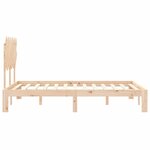 vidaXL Cadre de lit avec tête de lit 120x200 cm bois massif